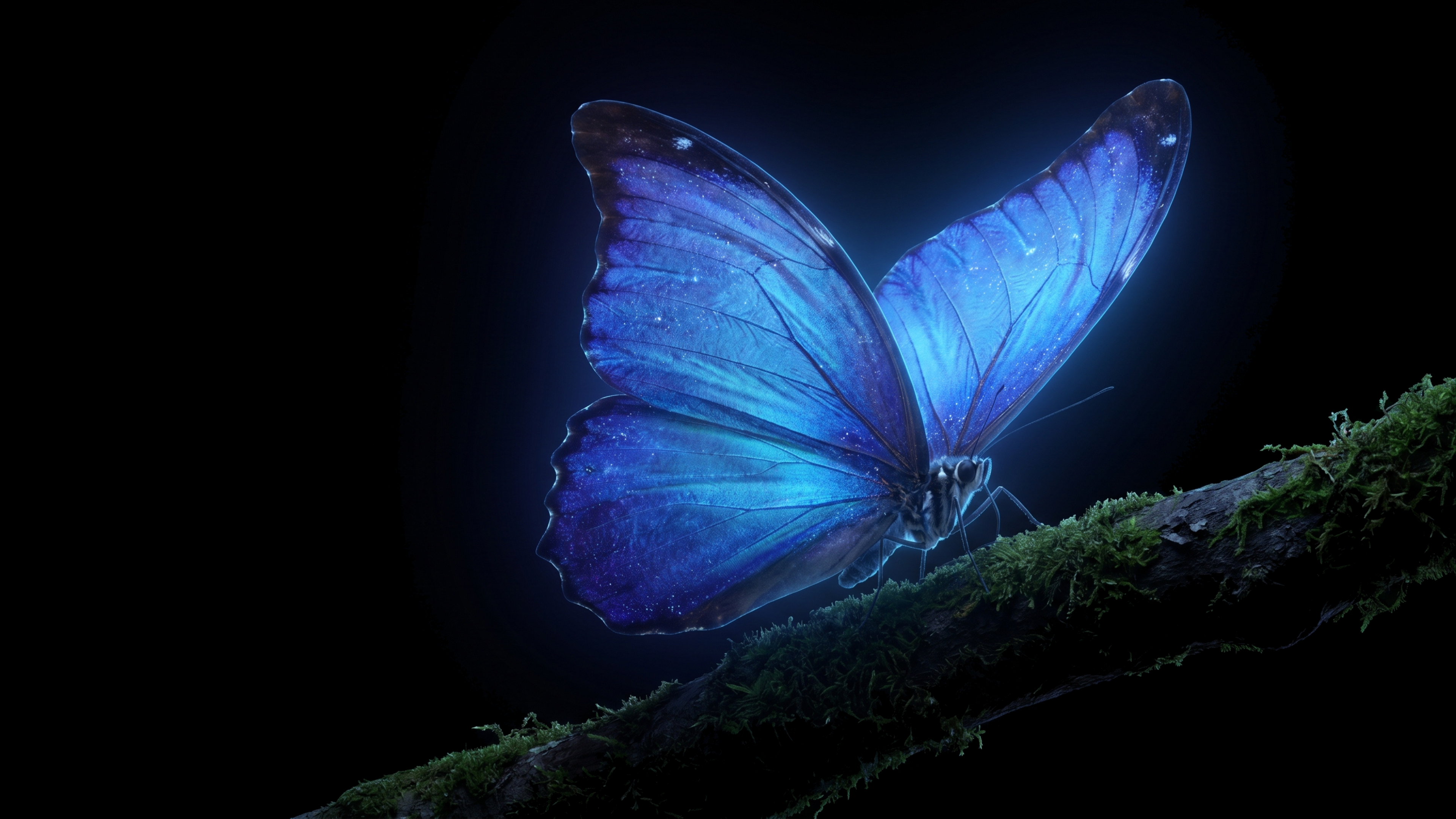 Butterfly Resting In Darkness